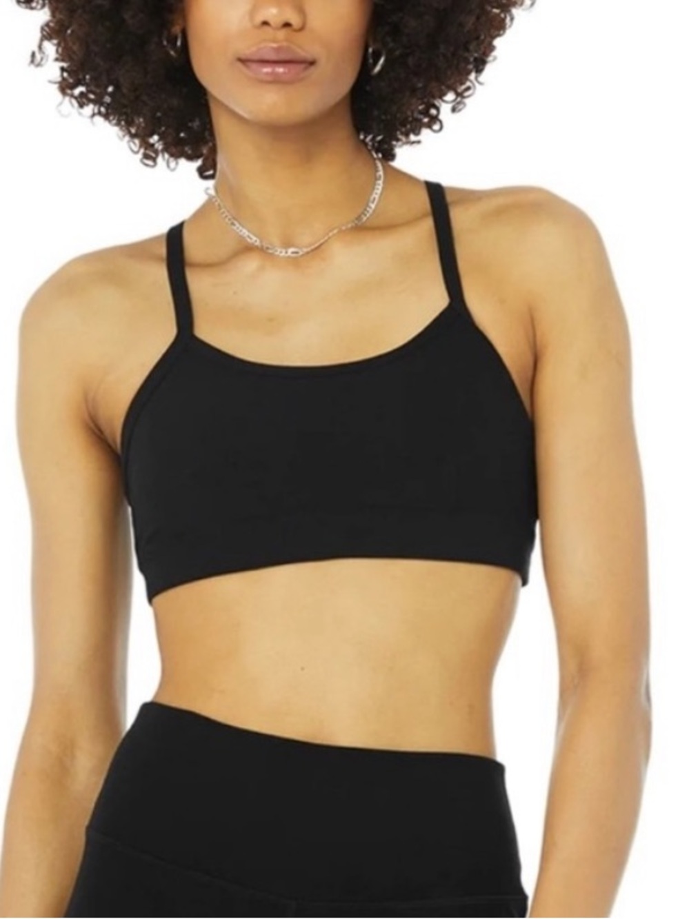 NWT Alo Yoga Black Alosoft Gratitude Bra Medium